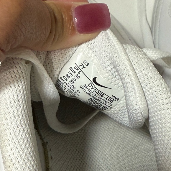 Nike Court Borough Low 2 “Triple White” Big Kid Size 7Y Sneakers - Picture 16 of 16